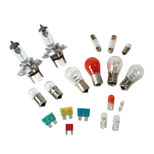 Kit de lámparas de repuesto (19 unidades), halógenas (2x H4 - 12 V) 58163