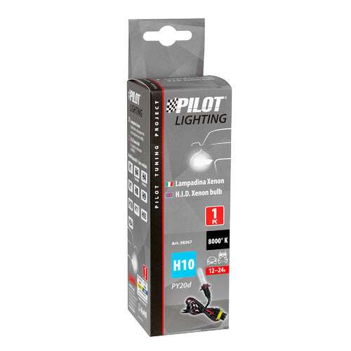 Pilot 12/24V HID Xenonlampe 8000K - H10 - 1 Stück - Verpackung