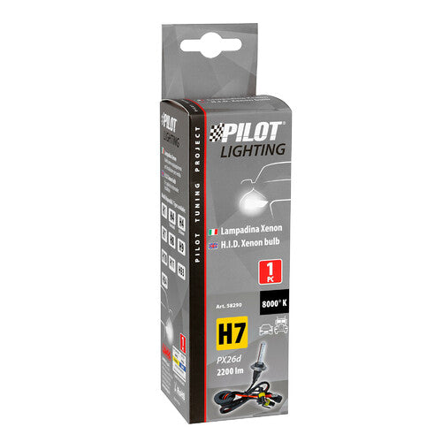 Pilot 12/24V HID Xenonlampe 8000K - H7 - 1 Stück - Verpackung
