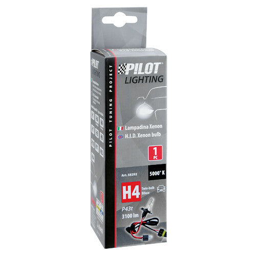 Pilot 12V HID Xenonlampe 5.000K - H4 - 1 Stück - Box - (Bi-Lampe)