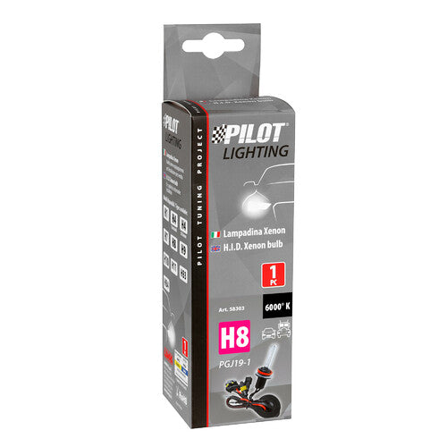 Pilot 12/24V HID Xenon Bulb 6,000K - H8 - 1 pc - Box