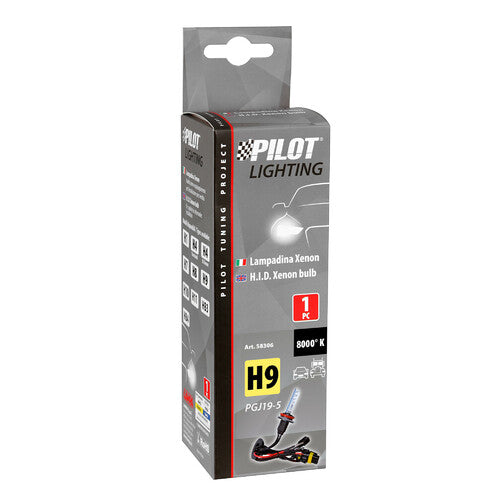 Pilot 12/24V HID Xenonlampe 8000K - H9 - 1 Stück - Verpackung