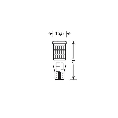 Piloto 12-18V Led serie 45 Led SMD T15 W2,1x9,5d 2 uds Blanco