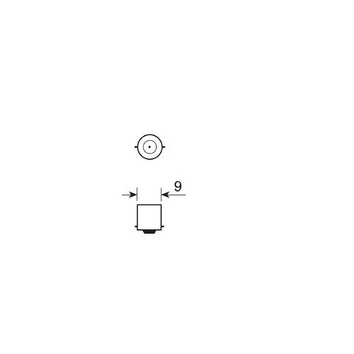 Pilot 12V Led Series - 1 Led - (T4W) - BA9s - 2 pz - Scatola - Blu