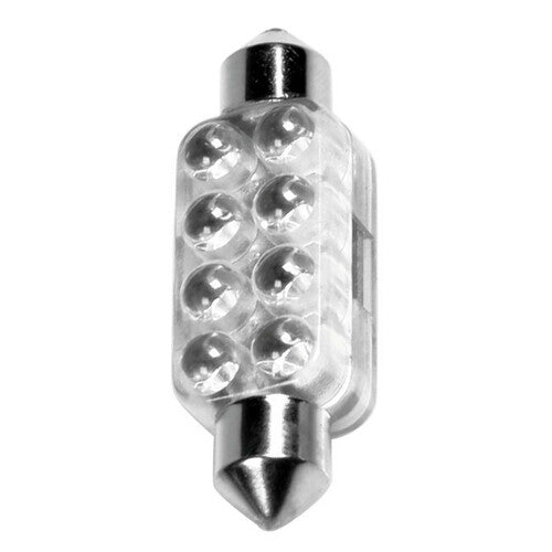 Pilot 12V Lampada siluro 8 Led - 13x44 mm - SV8,5-8 - 1 pz - Scatola - Blu