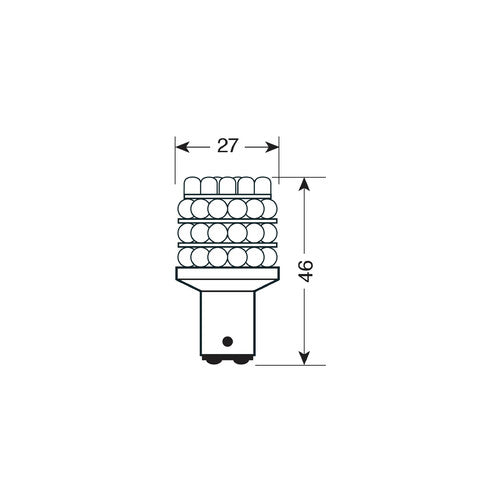 Pilot 12V LED-Mehrfachlampe 36 LEDs - (P21/5W) - BAY15d - 1 Stück - Verpackung - Rot