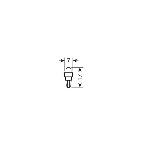 Pilot 12V Armaturenbrett-Beleuchtungsset mit 1 LED (T5) – 2 x 4,6 mm – 5 Stück – Box – Rot