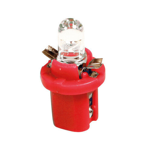 Lámpara de salpicadero Pilot 12V 1 Led - B8.5d - 2 uds - Caja - Rojo
