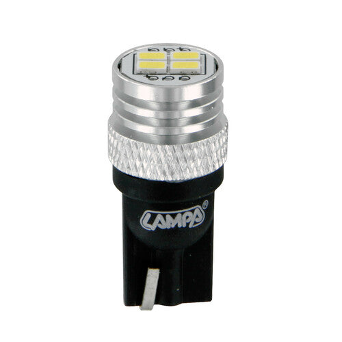 12V Mega-Led 12 4 Smd x 3 chips T10 W2,1x9,5d 2 pz Bianco Doppia polarità 58525