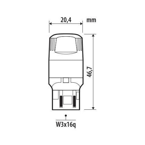 Pilot 12V Ultra-Lumen Series - (W21/5W) - W3x16q - 2 pz - Scatola - Bianco - Doppia polarità - Resistenza incorporata