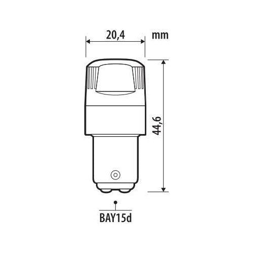 Pilot 12V Ultra-Lumen Series - (P21/5W) - BAY15d - 2 uds - Caja - Blanco - Doble polaridad - Resistencia incorporada
