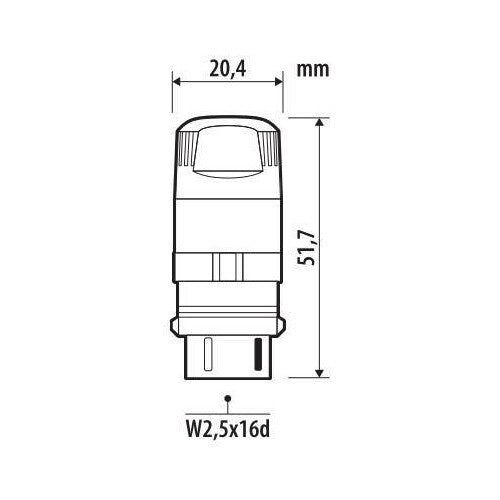 Pilot 12V Ultra-Lumen Series - (P27W) - W2.5x16d - 2 uds - Caja - Blanco - Doble polaridad - Resistencia incorporada