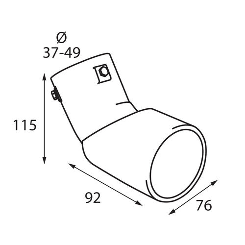 Codo de silenciador de escape Pilot TS-61