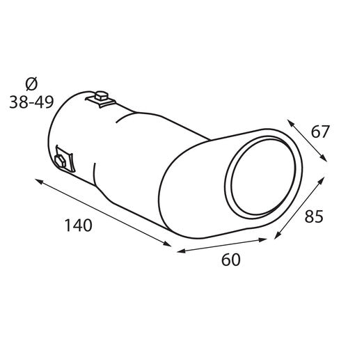 Codo de silenciador de escape Pilot TS-33