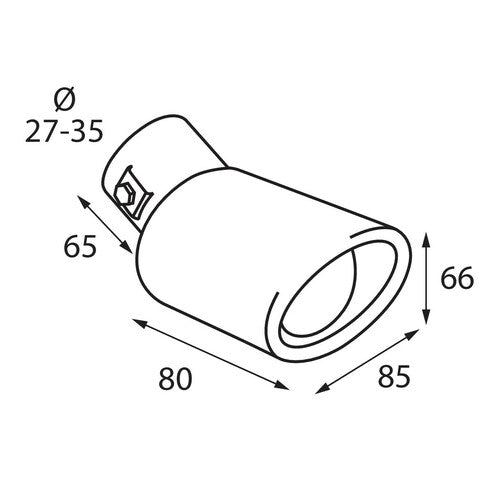 Codo de silenciador de escape Pilot TS-34