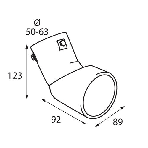 Codo de silenciador de escape Pilot TS-45