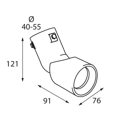 Codo de silenciador de escape Pilot TS-67