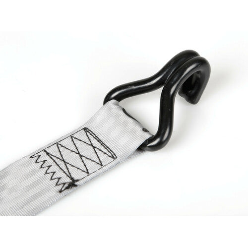 Self-Retracting Ratchet Tensioning Strap with Double Hook - 2.5 x 300 cm