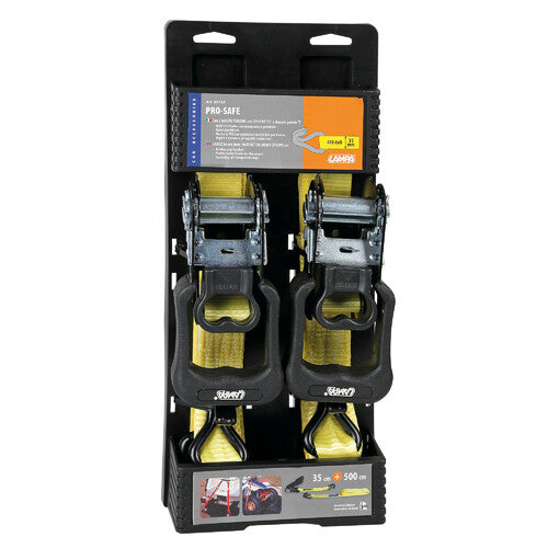 Lampa Pro-Safe, set of 2 tension straps with double hook ratchet - 5 m