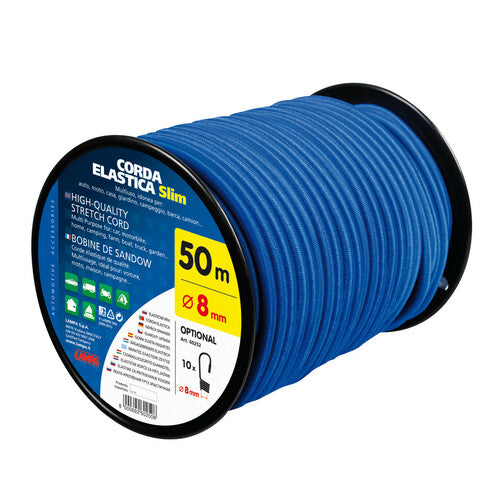 Lampengummischnur auf Spule - 8 mm - 50 m - Blau 60250