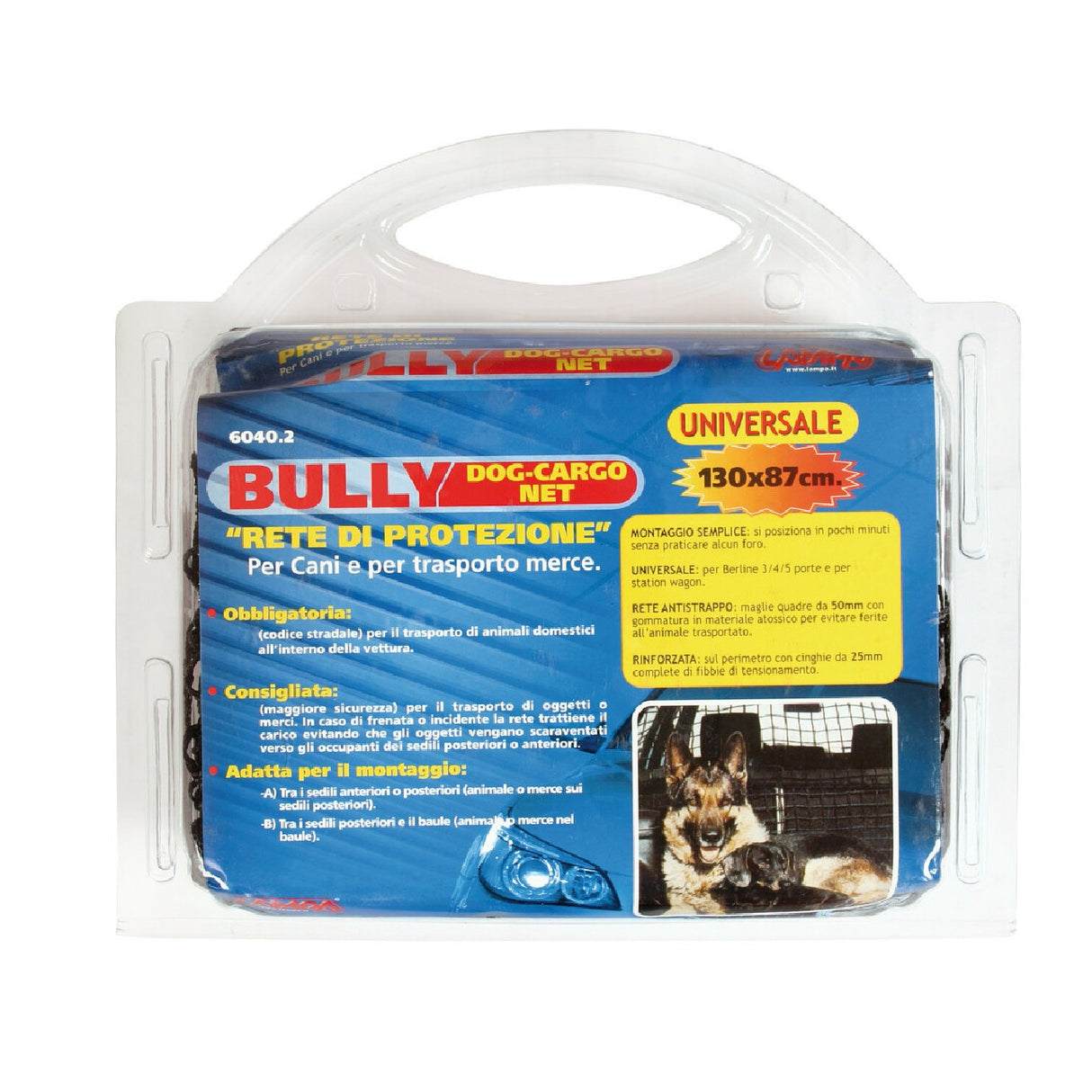Bully Lamp, rubberized safety net - 130x87 cm