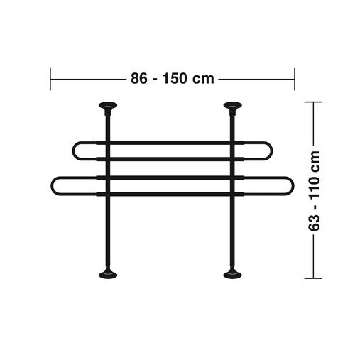 GRG-1 lamp, 2-piece telescopic dividing grille