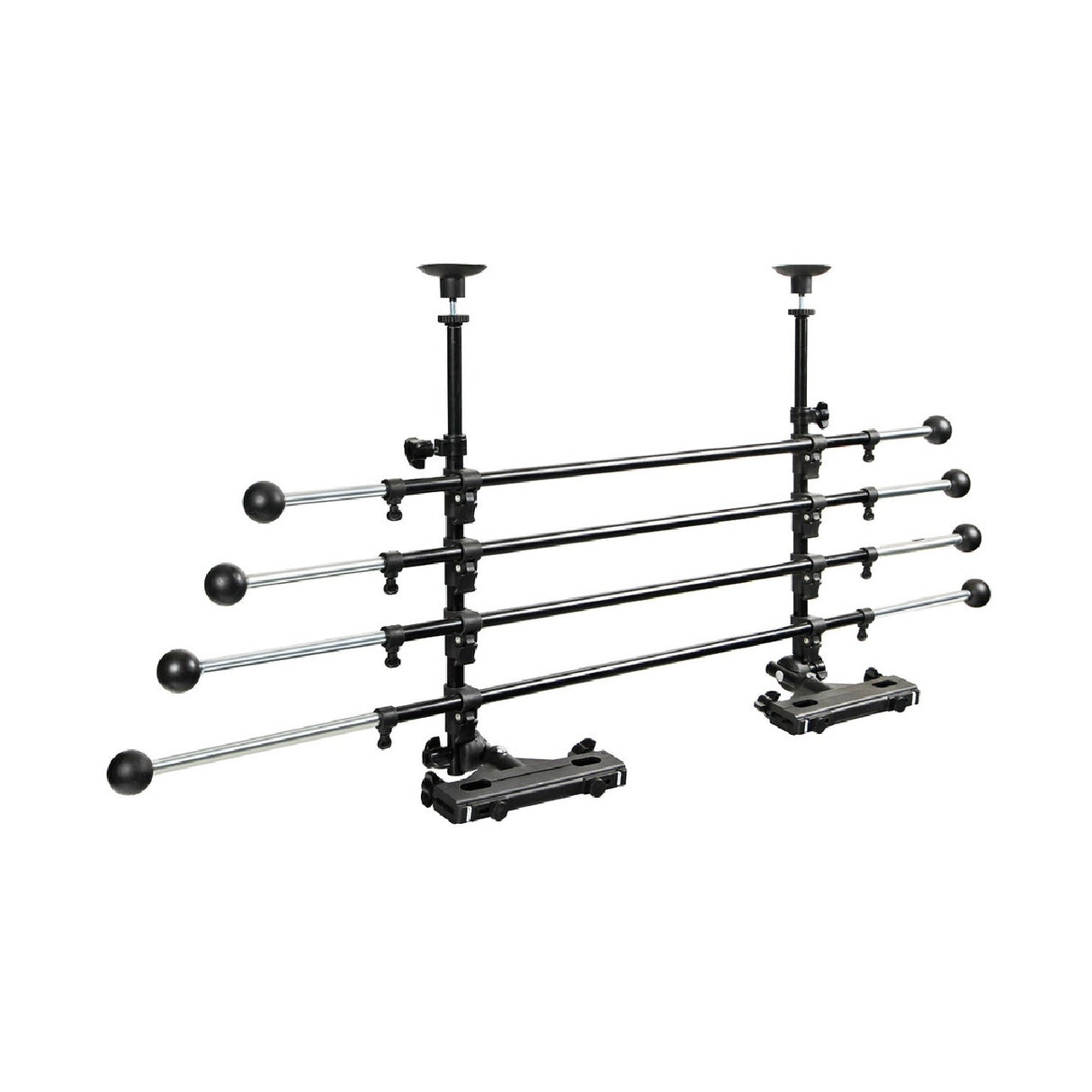 Telescopic dividing grille, headrest application