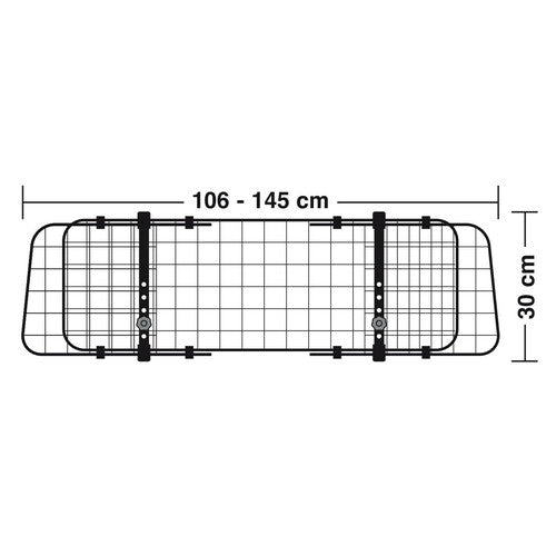 Guardian lamp, telescopic partition grille, headrest application