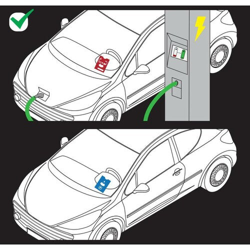 2-in-1 Park & Charge Lamp, Parking Disc + Expected End of Charge