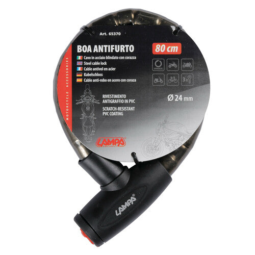 Lampa Boa, 24 mm anti-theft cable in plastic-coated steel - 80 cm