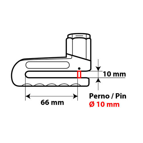 Bloqueo de disco de lámpara - Pasador de 10 mm 65390