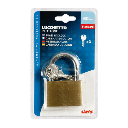 Lampa Standard, lucchetto in ottone - 60 mm 65422