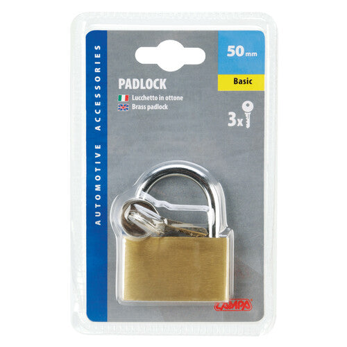 Basic Lamp, Brass Padlock - 50 mm