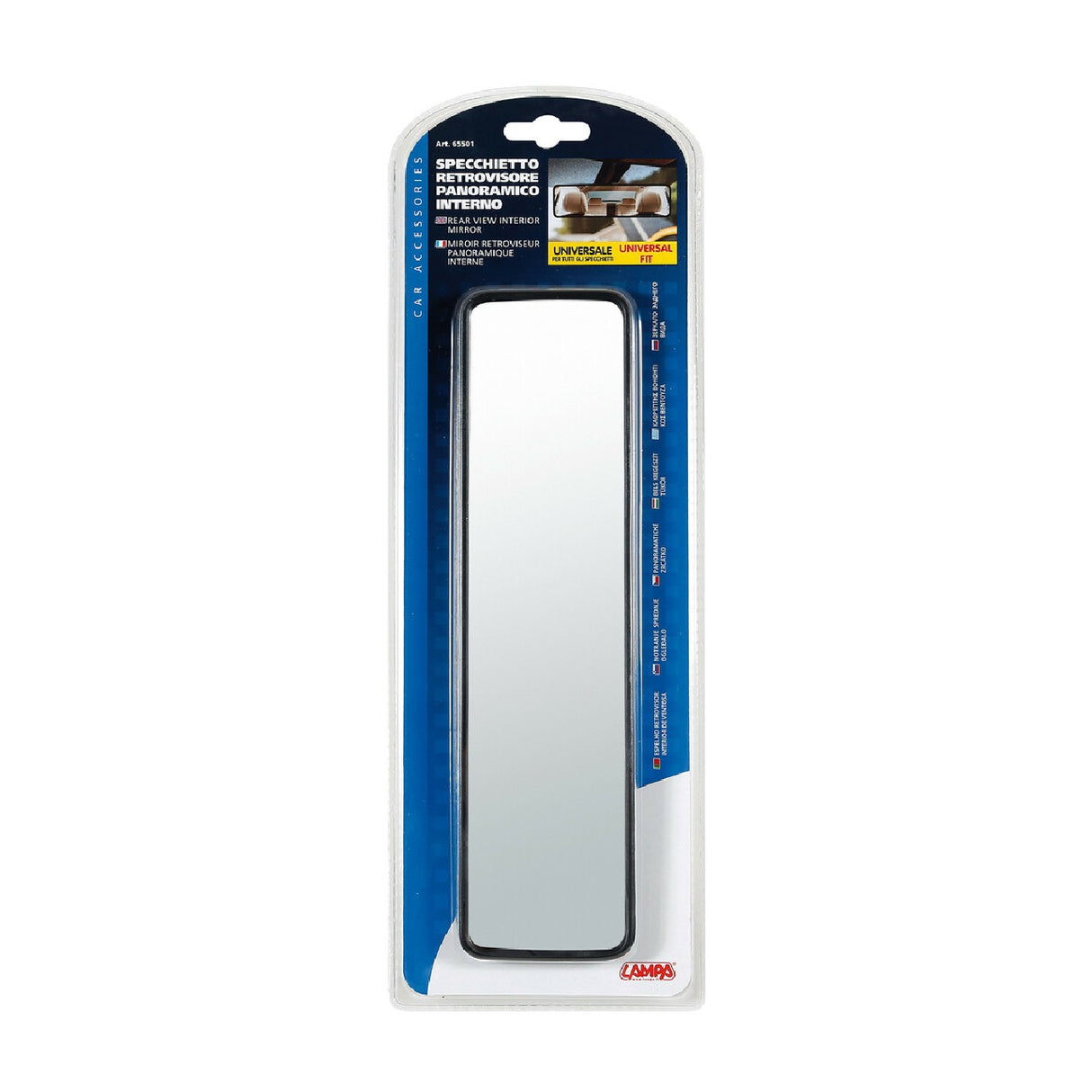 Interior Panoramic Rearview Mirror - 260x67 mm