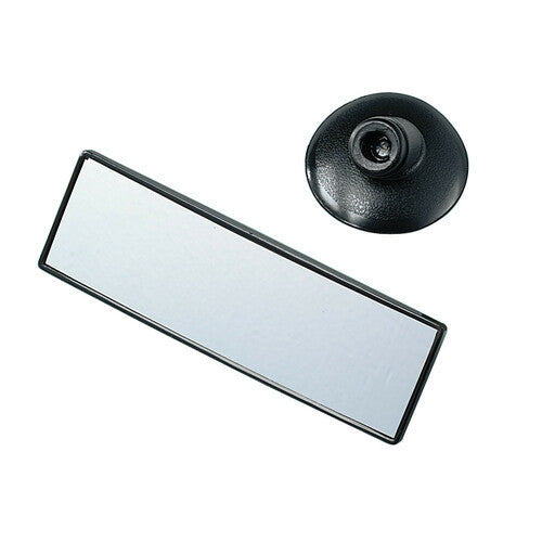 Rectangular Rearview Mirror with Suction Cup - 140x45 mm
