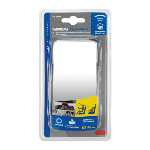 Lámpara panorámica, espejo retrovisor gran angular - 135 x 68 mm 65555