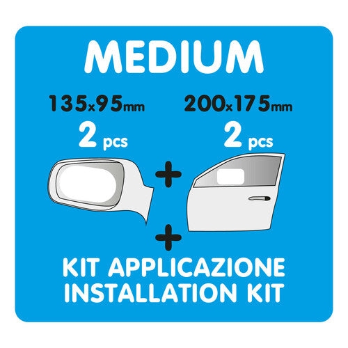 Clear-View, Set mit 4 Klebefolien mit hydrophober Nanotechnologie, M 135 x 95 mm