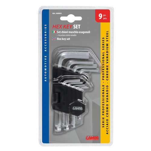 Lampa Set 9 chiavi esagonali maschio 66003