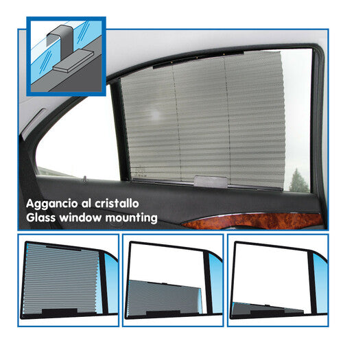 Plissé Lamp, pair of self-folding side curtains - 46x60 cm