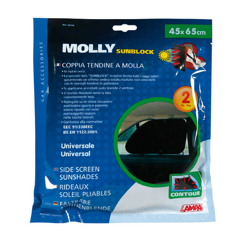 Lámpara bloqueadora solar Molly-Contour, par de cortinas de muelles - 45x65 cm 66916