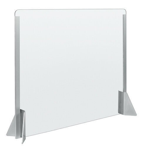 Schermo protettivo parafiato senza feritoia per banconi e scrivanie 660x560 mm 66932