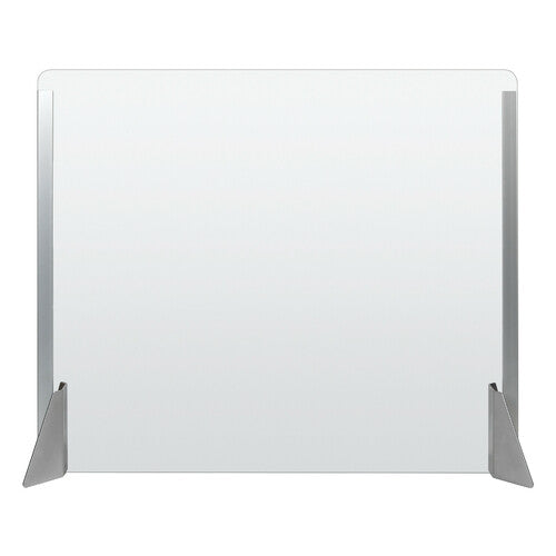 Protective screen without slit for counters and desks 660x560 mm