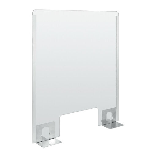 Schermo protettivo parafiato con feritoia per banconi e scrivanie 660x760 mm 66933