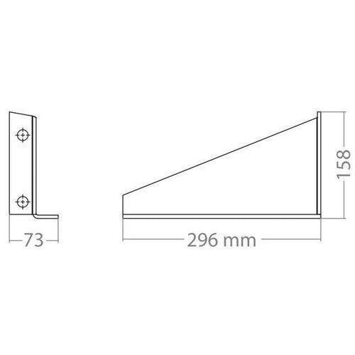 Lampa Set 2 staffe di fissaggio per serbatoio acqua 30 L