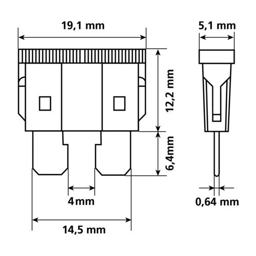 Juego de 6 fusibles de cuchilla surtidos para lámpara, 12/32 V 70070