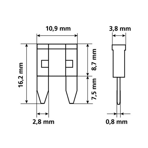 Lampa Set 10 micro-fusibili lamellari assortiti, 12/32V 70085