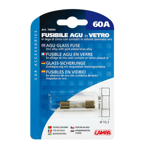 Lampa Fusibile AGU in vetro, 12/32V - 60A