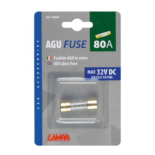 Lámpara de fusible de vidrio AGU, 12/32 V - 80 A 70096