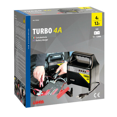 Cargador de batería Turbo Lamp 4 A, 12 V 70104