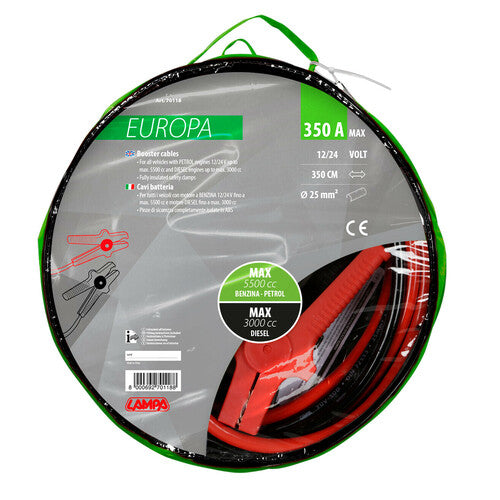Cables de batería Lampa Europa - 350 cm - 350 A - 25 mm 70118